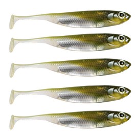 QualyQualy Soft Plastic Lures Paddle Tail Swimbaits Minnow Lures Shad Bait Dropshot Lure Pike Fishing Lures Perch Trout Bass 7.5cm 6Pcs