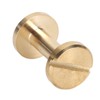 50 Set Binding Rivet Round Flat Head Brass Slot Screw
