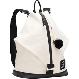Volcom Zippered Backpack Rucksack, Black/White