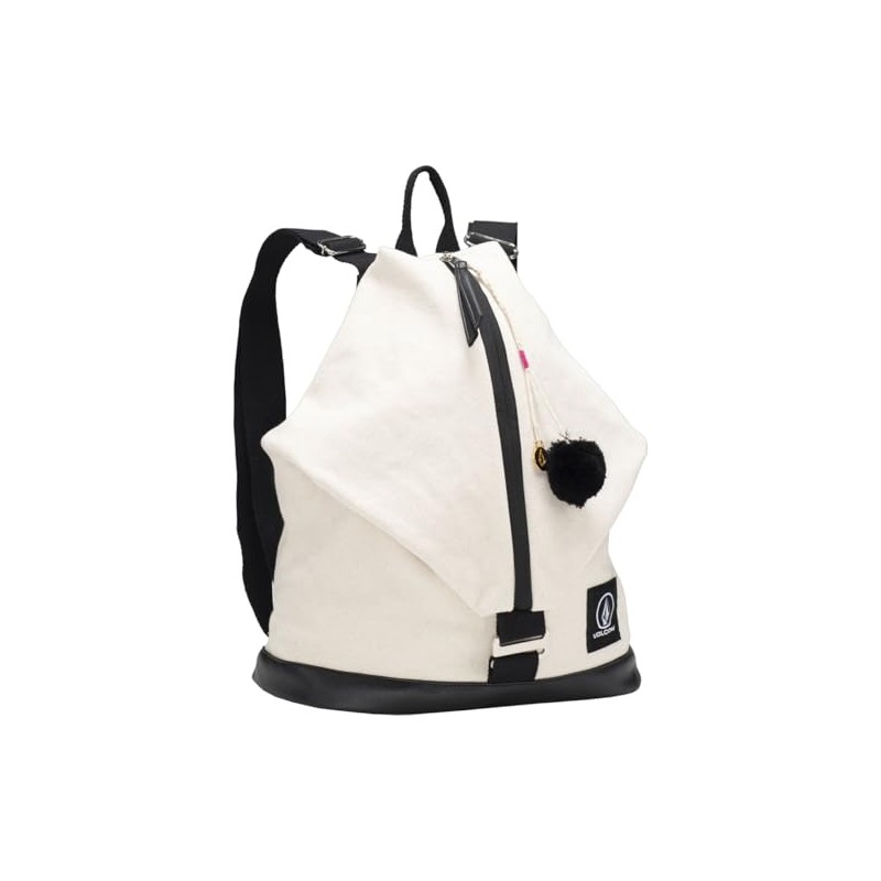 Volcom Zippered Backpack Rucksack, Black/White