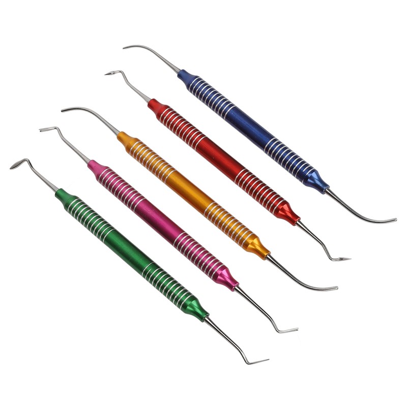 5Pcs Dental Gracey Curettes Curette Hand Scaler Universal Surgical Instrument