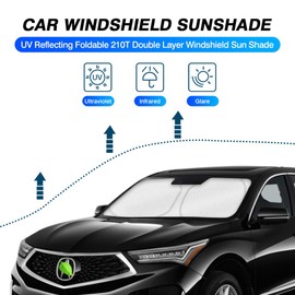 KUST Custom Fit Car Sun Shade for 2019-2024 2025 Acura RDX Accessories Windshield Sunshade Window Shade Sun Visor Protector Foldable Blocks UV Rays Keep Your Car Cooler