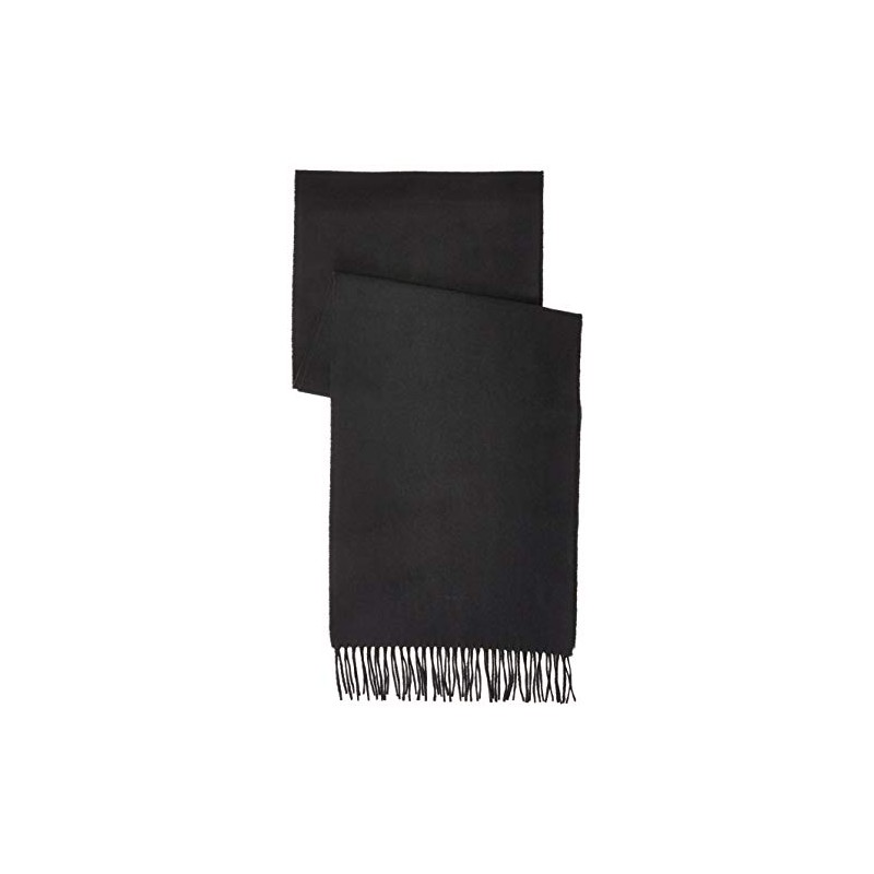 GANT Men's Unisex Solid Wool Scarf Fashion Scarf, black