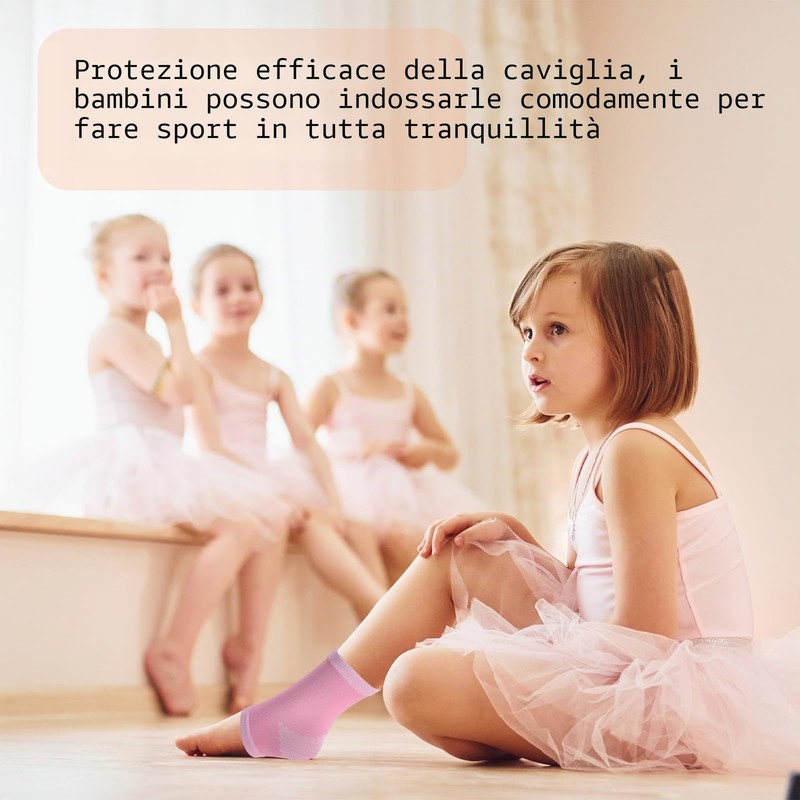 Leikedun 2 paia di bende alla caviglia per ragazzi (12-17