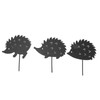 4Pcs Metal Hedgehog Decorative Garden Stakes Cute Animal Hollow Design