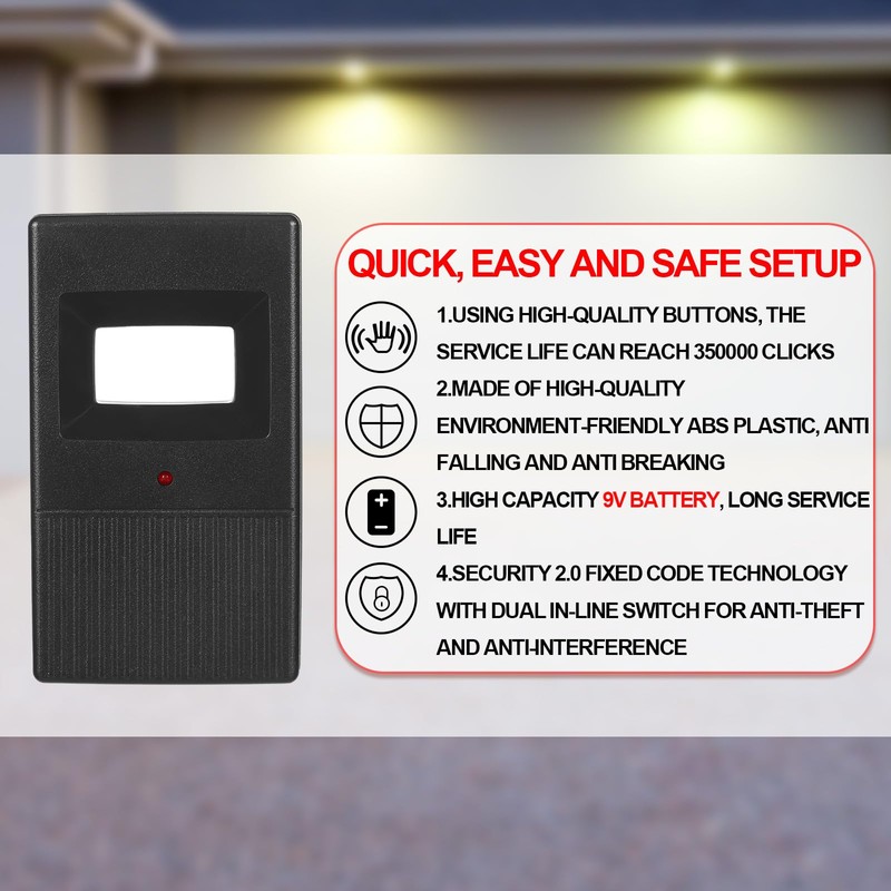 Kingdder 8 Pcs Garage Door Remote Compatible with Linear Delta