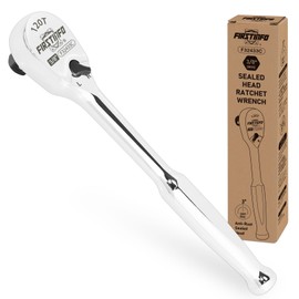 FIRSTINFO F32433C 3/8" Drive Ratchet Handle Wrench 120-Tooth Sealed Head Design Stubby Ratchet Handle Reversible