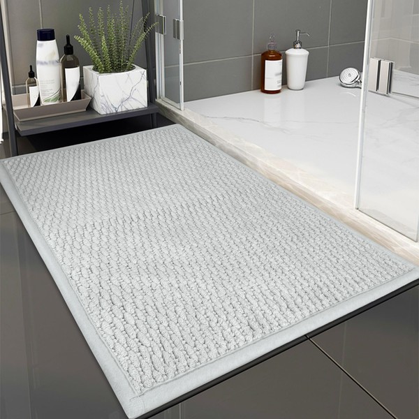 REESTBOO Non Slip Chenille Bath Mat Rug, Extra Soft Bathroom