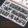HELIFOUNER 100 Pieces 6-21mm 304 Stainless Steel Single Ear Hose