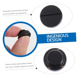 Vaguelly 6 PCS Stop Plug for Computer Water Cooling System Brass Sealing Rings Compact Black Hand Tight Water Cooling Fittings for Coolant