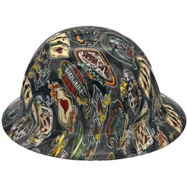 Texas America Safety Company Hydro Dipped Full Brim Style Hard Hat - Vegas Baby