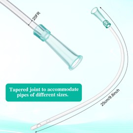 50 Pieces Replacement Catheter Tubes Women Men, PVC Flexible, 20fr
