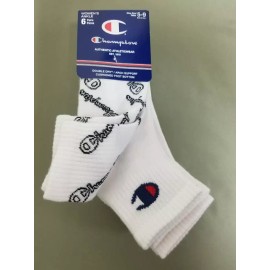 Champion 6 Pairs Woman's Crew Socks Shoe Size 5-9 Doube Dry, Arch Support, Cushioned