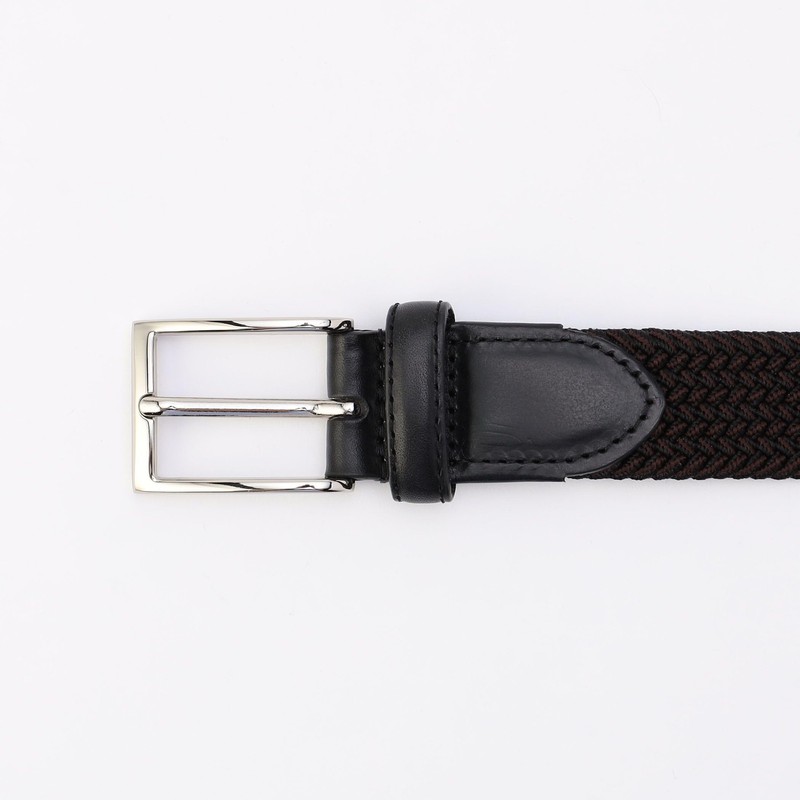 Com Size 47-87YG11-204 Color Combination Rubber Mesh Belt, Black