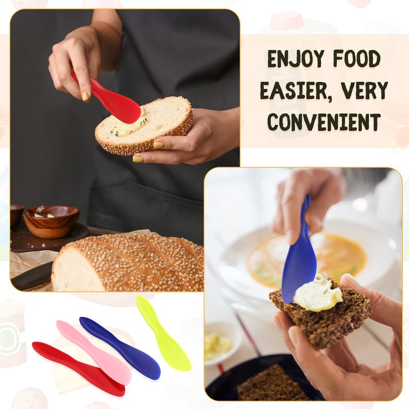 Kritkin 16 Pcs Plastic Butter Knife Spreader, Multi Purpose Plastic