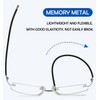 KOOSUFA Rimless Progressive Multifocal Reading Glasses 1.5 Men Women Blue