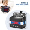 Acordeon de 7 Teclas, OUDAR Arcodeon para Principiantes para Interpretación,