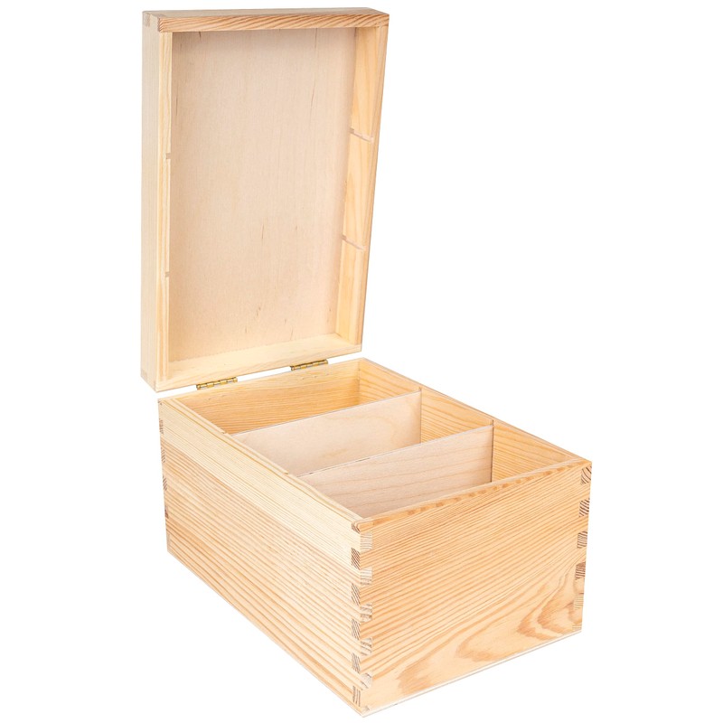 Creative Deco Wooden Storage Box for CDs and DVDs, 16