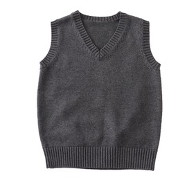 Tuten School Vest, Women's V-Neck Knit Vest, Student Uniform, Knit Vest, Solid, Loose, Spring, Summer, Autumn, Winter, Commuting to School, Cotton, Middle School, High School, Lightweight, Casual,