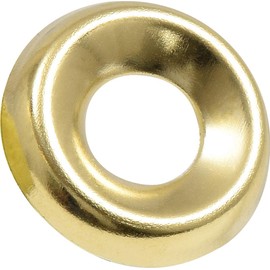 The Hillman Group 1252#10 Brass Plated Countersunk Finishing Washers, 50-Pack