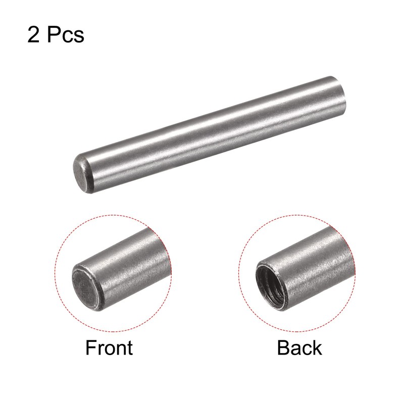 sourcing map M6 Internal Thread Dowel Pin 2pcs 10x70mm Chamfering