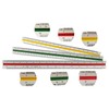 Multifunctional 30cm/12 Plastic Triangular Metric Ruler with Color-Coded Grooves for