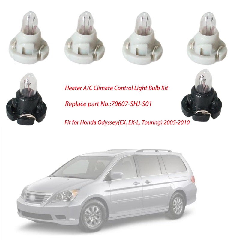 ZrAutomch Heater A/C Control Panel Dash Light Bulb(Set of 6pcs)