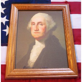 Framed Painting, Portrait of George Washington on Canvas, Rembrandt Peale
