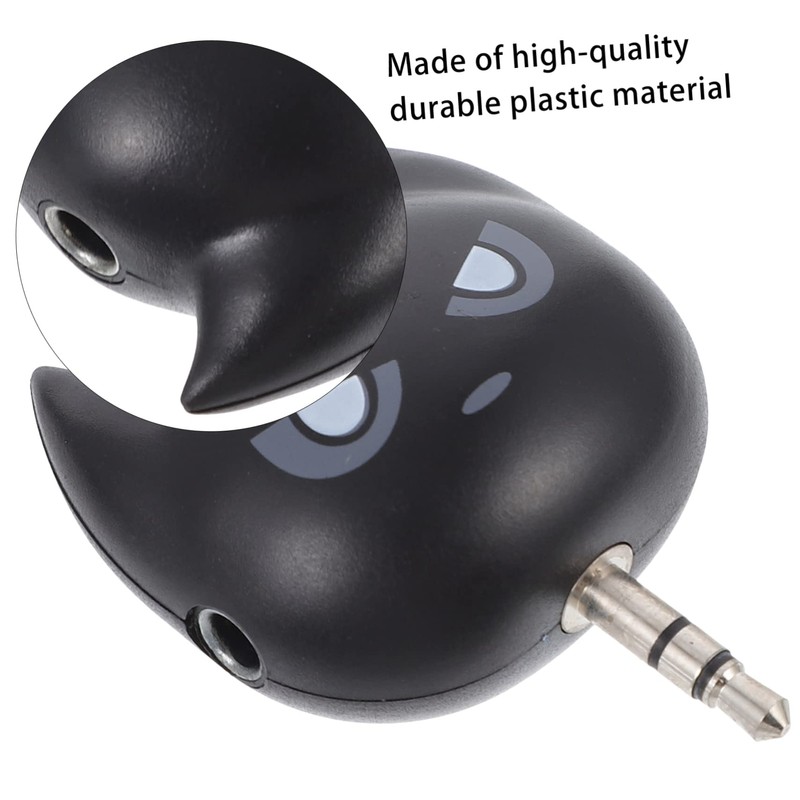 Tofficu 2Pcs Portable Headphone Splitter Way Audio Adapter Headphone Connector