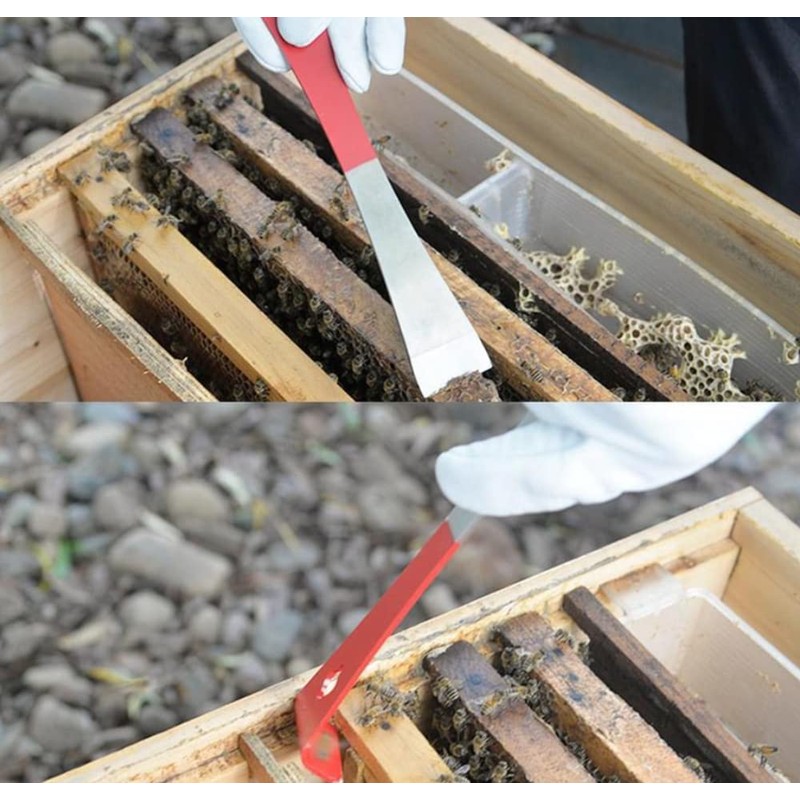 WEICHUAN 2PCS Stainless Steel Hive Scraper Tools - Beekeeping Equipment