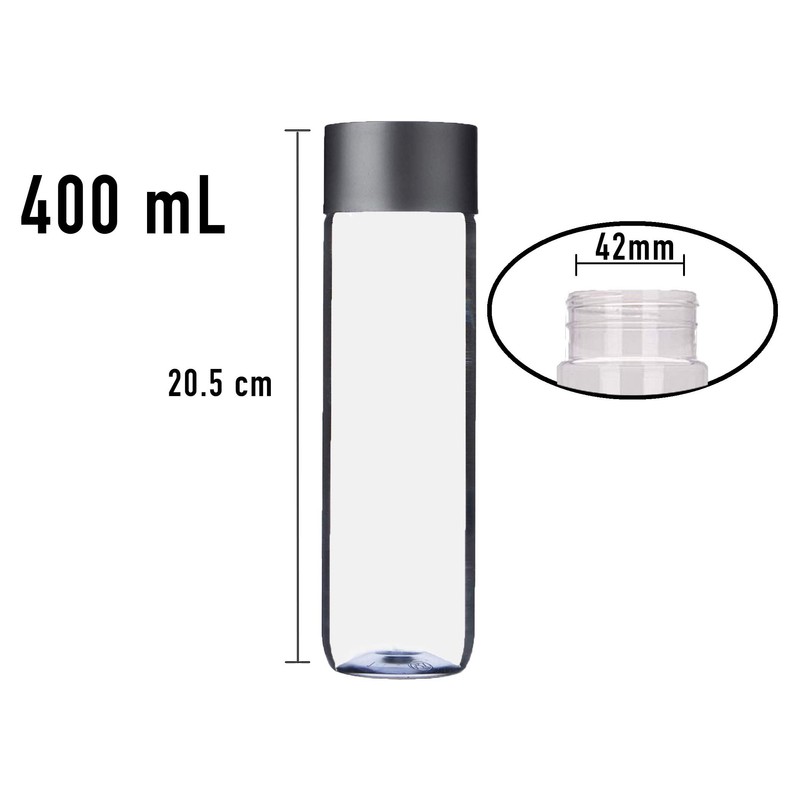6-Pack Bulk Empty Plastic Juice Or Water Bottles with Caps