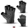 Hugger Men's Super Soft Deer Soft Fingerless Leather Summer Touring