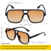 SHEEN KELLY Trendy Pilot Sunglasses for Women Men Retro Square