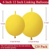 LFCXHTY Yellow Link Balloons 6 Inch 12 Inch 120 Pcs