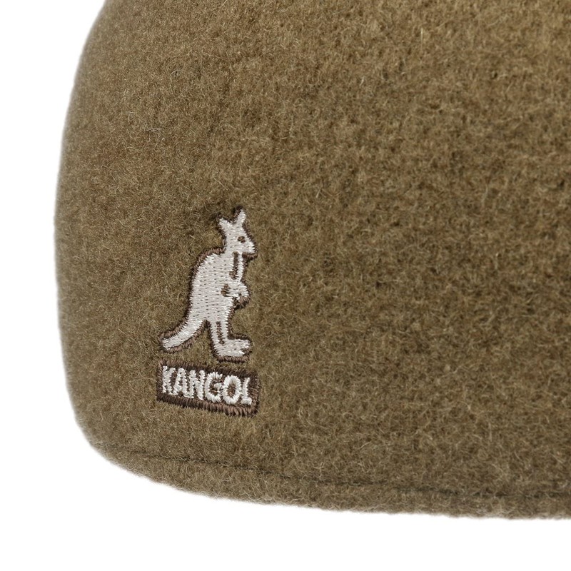 Kangol Men's Seamless Wool 507 Peaked Cap, dark beige