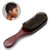 Wave Brush Delicate Handle Design Boar Bristles Wave Brush Brown