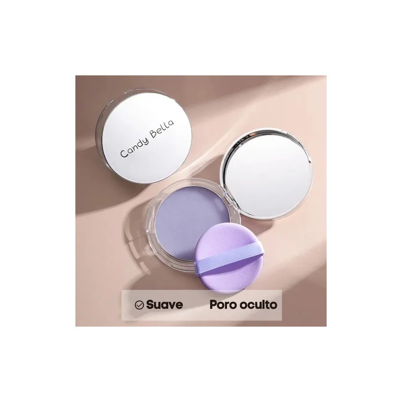 Polvo Matificador Seda Cremoso Lavanda Maquillaje Mate F Tono Morado