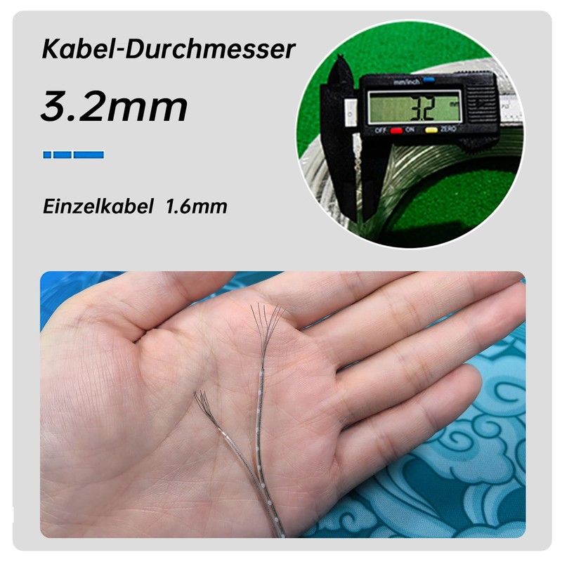 30 m Transparent Cable 28AWG 2 Core PVC Cable Transparent