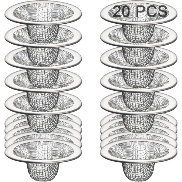 Beyoslf 20Pcs Small Drain Mesh Basket, 2.125'' Bathroom Sink Drain