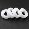 16 Pieces Round Type Keyhole Shelf Brackets Hangers, Screws Plastic