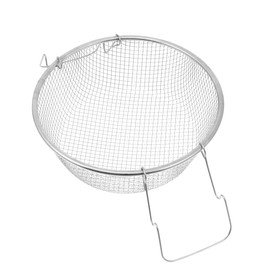 Alipis 1pc Stainless Steel Frying Basket Turkey Deep Fryer Basket Kitchen Strainer Rice Strainer Wok Silver