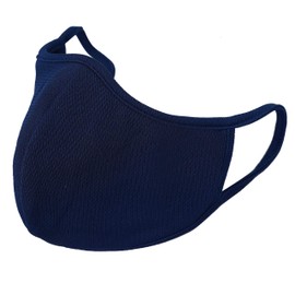 School Face Covering | 2-Layer | Washable | Reusable | Breathable | Dust Filtration | Splash Resistant | Ideal for all outdoor activities such as Cycling & Running | 3-pack, Nametag (Navy, X-Small)