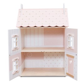 Le Toy Van – Rose Heart Wooden Doll House | Girls & Boys 3 Storey Wooden Dolls House Play Set - Suitable for Ages 3+