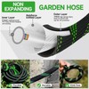 100ft Non-Expandable Garden Hose with 10 Function Nozzles, Flexible, Lightweight,
