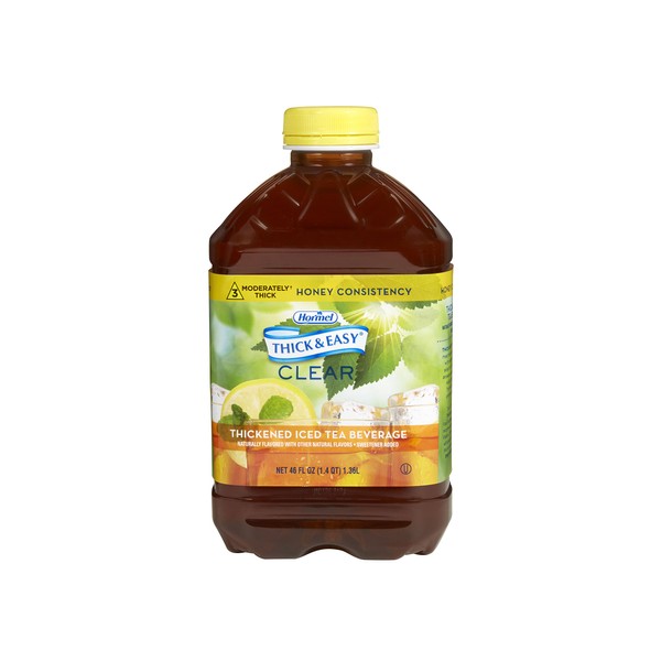 Thick & Easy Clear Thickened Iced Tea, Honey Consistency, 46 Ounce (Pack of 6)