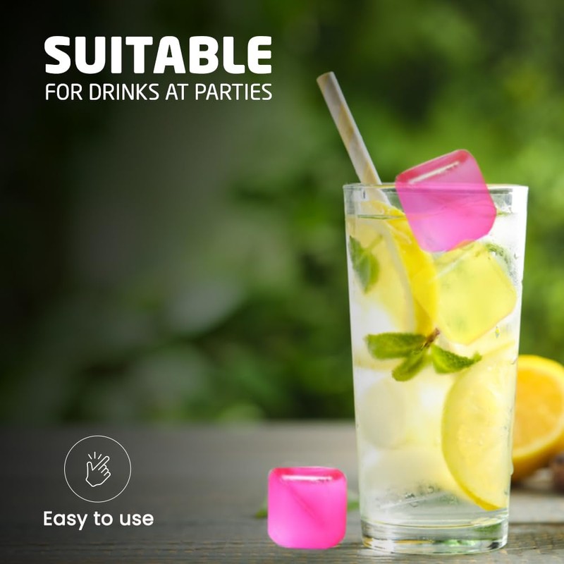 20Pcs Reusable Plastic Ice Cubes | Reusable and Fast Freezing