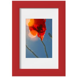 eletecpro 4x6 Picture Frame, Made of Engineered Wood with Shatter Resistant Acrylic for 4x6 Photo Display, Colorful Photo Frame for Home Decor on Wall & Tabletop, Red, 1 Pack