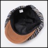 White Fang CA742 Striped Pattern Newsboy Hat, Cap, Hat, Running,