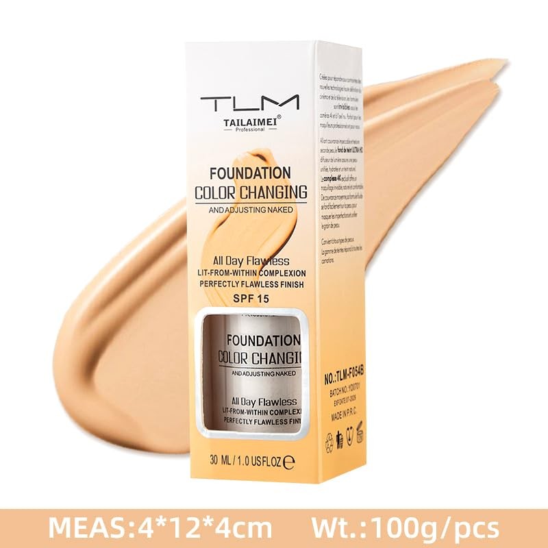 2 TLM Colour Changing Foundation, Adjusting Naked, UV SPF 15,
