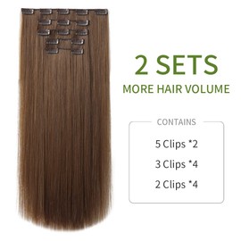 Blonde Hair Extensions, HSPJHTM Clip in Hair Extensions for Women 5 Pieces Set 18" Synthetic Length Curly Wave Natural Thick Hair Pieces for Girls Cheap Full Head Invisible Pale Golden Blonde